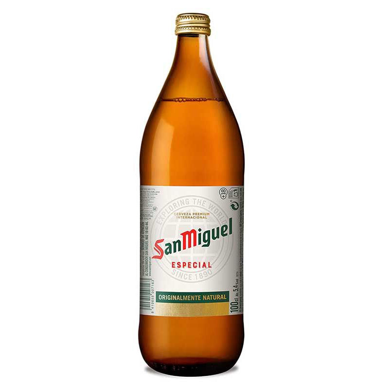 San Miguel Especial Bottles 1000 ml x 6 pack.