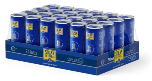 Solan de Cabras Water Sparkling 33 cl cans x 24 pack